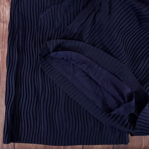 NWT Anthropologie Womens Size XS Delano Knit Wide Leg Pants Navy Blue $120 - Picture 6 of 12